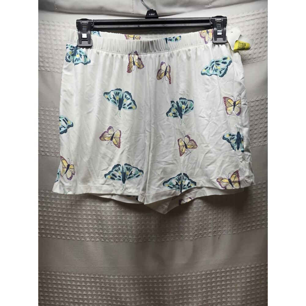 Sonoma White Sleep/Lounge Shorts with Butterflies Small